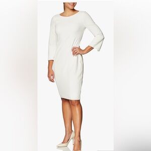 Calvin Klein Classic White Long Sleeve Dress